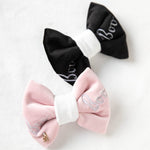 Load image into Gallery viewer, Boo &#39;Glow&#39; Velvet Dog Bow Tie
