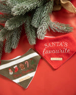 Load image into Gallery viewer, Santa's Favourite Dog Bandana
