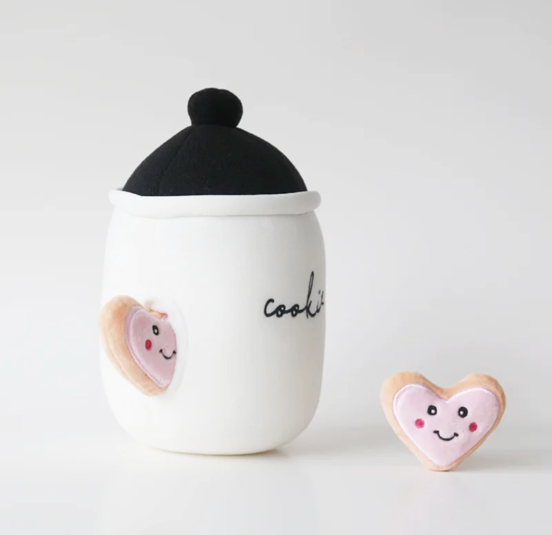 Valentine Cookie Jar Dog Toy Set