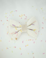 Load image into Gallery viewer, Cream Paw-ty Dog Bow Tie
