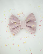 Load image into Gallery viewer, Pink Paw-ty Dog Bow Tie
