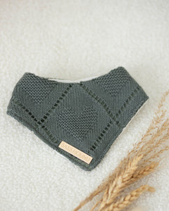 Hadie Olive Knit Dog Bandana
