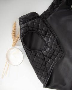 Black Water Resistant Dog Puffer Jacket Vest