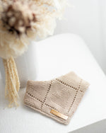 Load image into Gallery viewer, Hadie Cream Knit Dog Bandana
