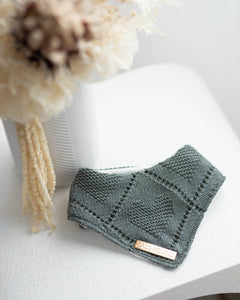Hadie Olive Knit Dog Bandana