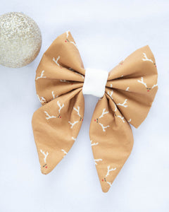 Brown Rudolph Dog Bow Tie
