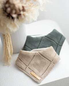 Hadie Cream Knit Dog Bandana