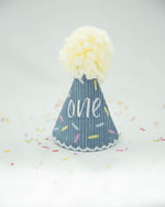 Load image into Gallery viewer, Blue Scalloped Birthday Hat
