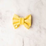 Load image into Gallery viewer, Lemon Velvet Bow Tie
