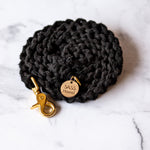 Load image into Gallery viewer, Black Macrame Dog Lead

