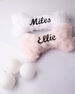 Load image into Gallery viewer, Pink Personalised Bone Squeak Toy
