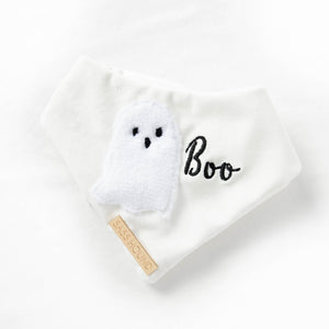 White 'Boo' Glow in the Dark Halloween Dog Bandana