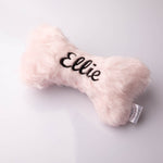 Load image into Gallery viewer, Pink Personalised Bone Squeak Toy
