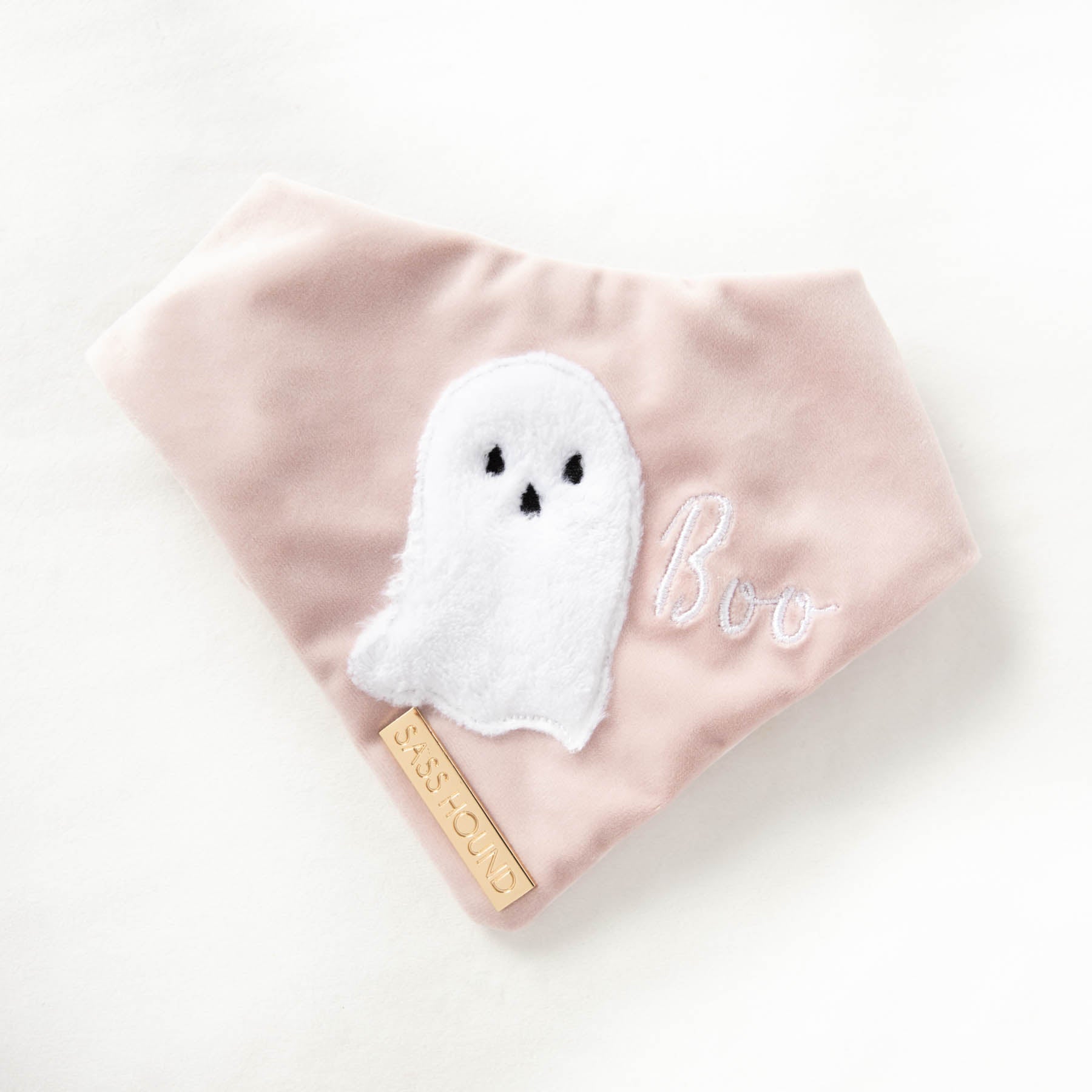 Pink 'Boo' Glow in the Dark Halloween Dog Bandana