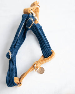 Blueberry Corduroy Step In Dog Harness