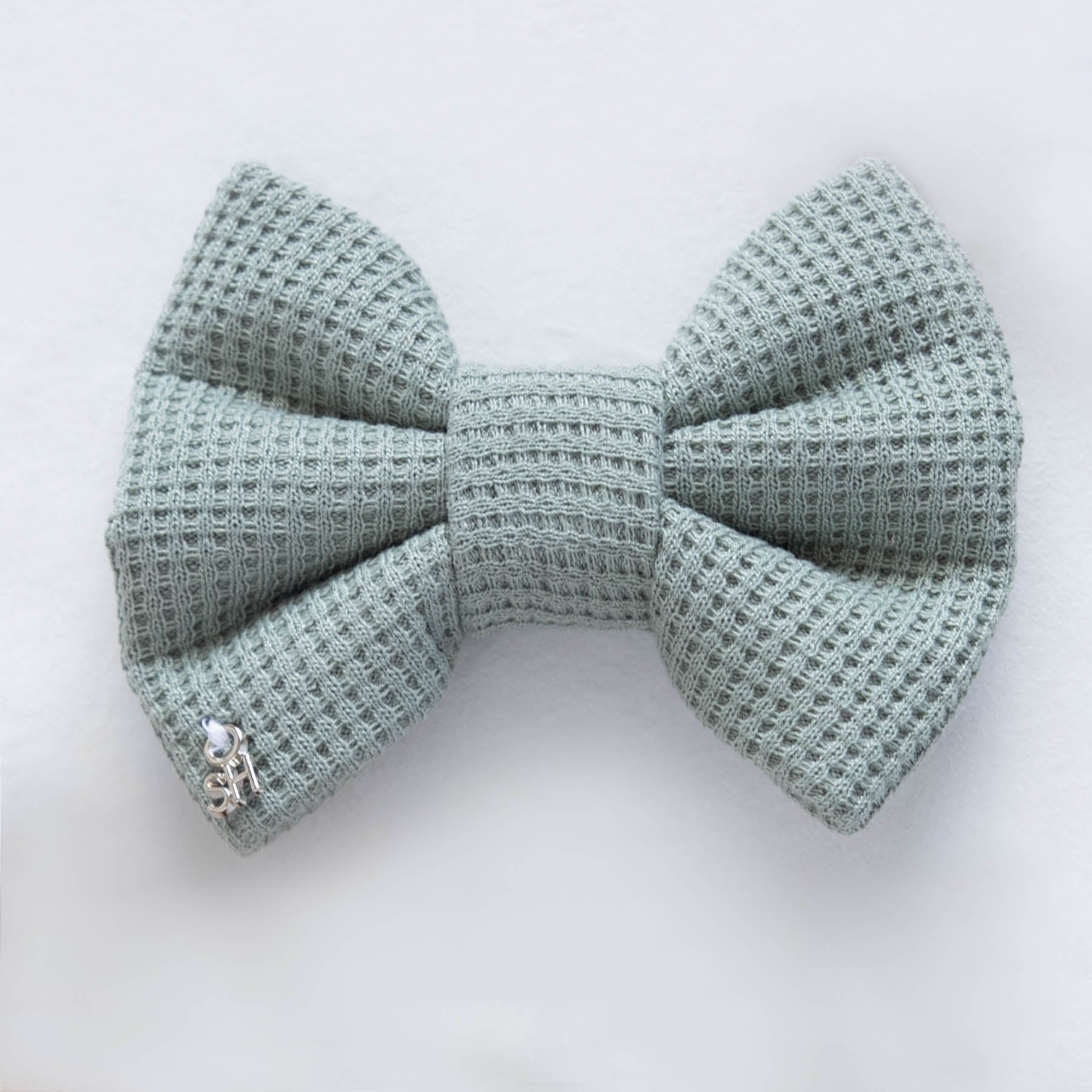 Mint Waffle Dog Bow Tie