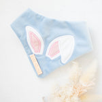 Load image into Gallery viewer, Blue Velvet Bunny Ears Dog Bandana
