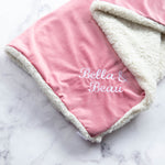 Load image into Gallery viewer, Personalised Blush Velvet Blanket
