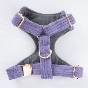 Grape Corduroy Dog Harness