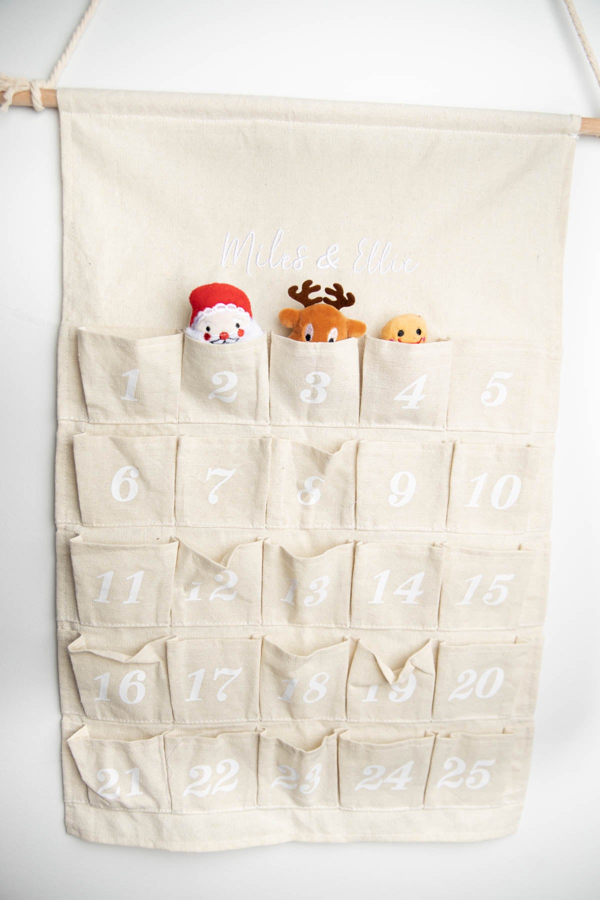 Personalised fabric DIY advent Calendar