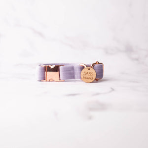 Lilac Velvet Dog Collar