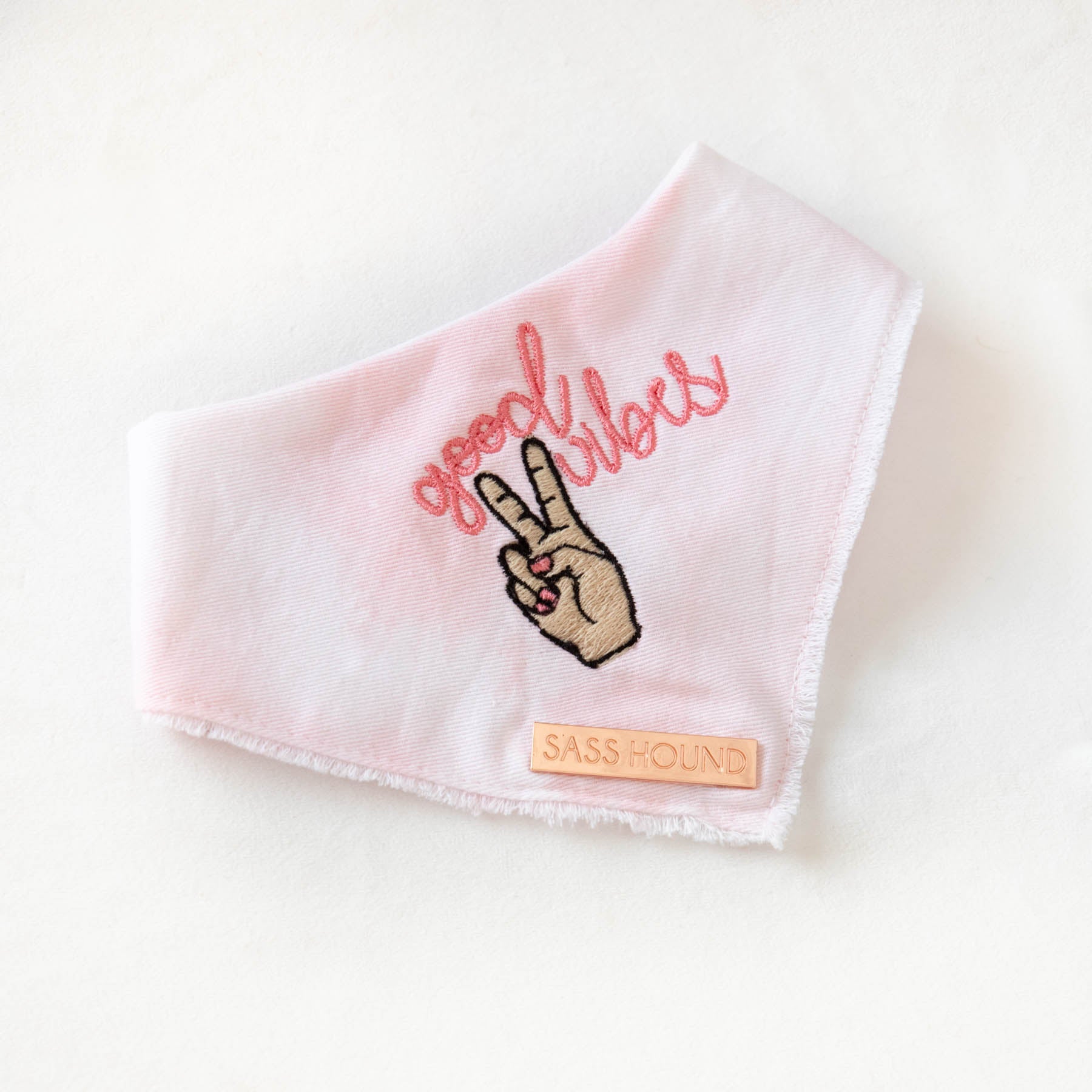 Good Vibes Pastel Pink Tie Dye  Dog Bandana