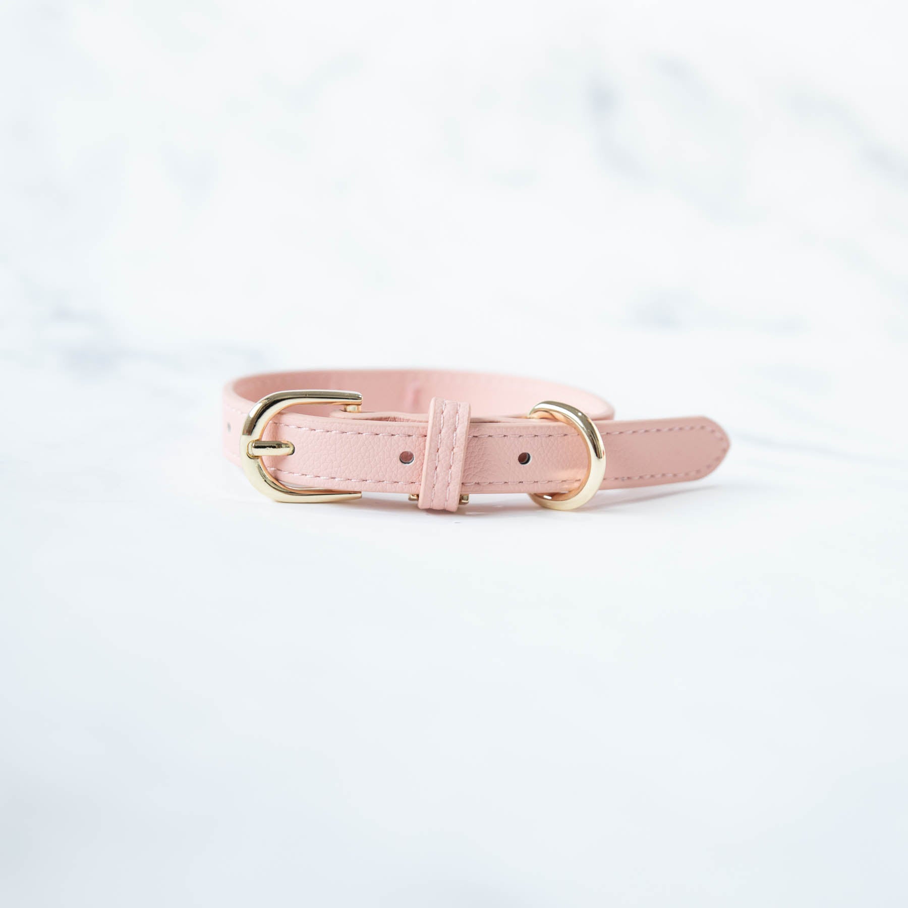 Baby Pink Vegan Leather Collar